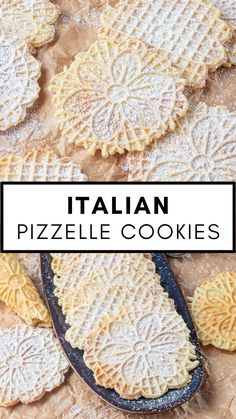 Sweetened with anise or vanilla extracts, our Pizzelles are a classic Italian cookie! All you need for this easy pizzelle recipe is a handful of ingredients and a pizzelle iron! Make this beautiful cookie recipe to bring along to your next Christmas or holiday gathering! Pizzelles Recipe Italian, Pizzelle Recipe Anise, Pizelle Recipe, Pizzelle Iron, Amish Sugar Cookies, Pizzelle Cookies, Pizzelle Recipe, Italian Wedding Cookies, Italian Cookie