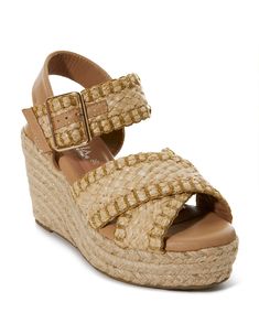 Wide, woven raffia straps accented by metallic thread are the feature of this comfortable wedge. With an adjustable buckle strap, lightly padded insole, and versatile neutral hue, it will become your go-to to pair with every warm-weather outfit. Comfortable Wedges, Warm Weather Outfits, Travel Dress, Woven Raffia, Boston Proper, Toe Designs, Metallic Thread, Warm Weather, Boston