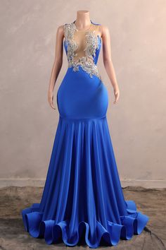 Vestidos de graduación de la sirena vestidos de noche sexys de la noche encantador vestido largo Sky Blue Ball Gown, Gown Outfit, Blue Ball Gown, Blue Ball Gowns, Royal Blue Prom Dresses, Blue Ball, Prom Dresses Sleeveless, Blue Mermaid, Quinceanera Dress