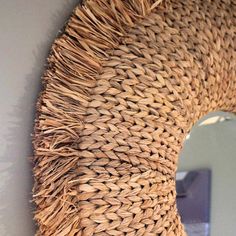 made goods casey mirror round Jute Round Mirror, Hemp Rope Mirror, Atlanta Homes Magazine, Macrame Mirrors, Reflective Wall, Raffia Mirror, Oversized Wall Mirrors, Dining Roo, Outdoor Cart