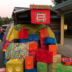 a car that is made out of lego blocks