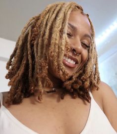 Brown Locs With Blonde Highlights, Locs Blonde, Brown Locs, Blonde Locs, Loc Appreciation, Dreadlocks Hair Care, Locs Styles