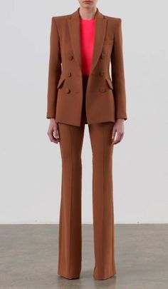 Command the room in our Double-Breasted Wide Leg Jacket Suit in Brown. This power suit blends authoritative double-breasted detailing with breezy wide-leg trousers, oozing a playfully serious vibe. Ideal for boss babes ready to conquer in style! Gentle Dry Clean Only Colour may vary due to lighting on images. The product images (without model) are closest to the true colour of the product.Item runs true to size chart and is cut to suit our size chart. Please refer to our size chart for the best