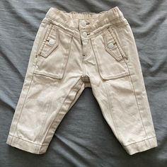 Brand New! Baby Barrel-Leg Utility Pant By Banana Republic. No Tags. Size 6-12 Months. Retail Price $45 Care- 100% Organic Cotton. Machine Wash Cold, Tumble Dry Low, Warm Iron. Do Not Dry Clean. Utilitarian, Yet Cozy, This Organic Cotton Pant Is Easy To Cherish For Its Incredibly Soft Texture And Thoughtful Details, Like Elastic Encased Waistband And Hidden Snap Closure For Easy Changes. Cut With A Distinctively Rounded Leg Shape That's Perfect For Little Explorers. Zip Fly And Button Closure. E Cute Cream Cotton Bottoms, Fitted Casual Pants For Playtime, Casual Fitted Pants For Playtime, Spring Playtime Bottoms With Pockets, Br Monogram, Baby Jogger, Utility Pants, Cotton Pants, Soft Texture