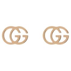 Gucci GG Running 18ct Rose Gold Stud Earrings YBD702801001 Presented by Gucci, these Double G stud earrings are crafted from 18ct rose gold. Size 10.5mm x 7.5mm This item will arrive beautifully packaged in a unique Gucci presentation box. Gucci Earrings, Rose Gold Stud Earrings, Rose Gold Earrings Studs, Rose Gold Studs, Gucci Models, Gold Stud Earrings, Designer Fashion Jewelry, Yellow Gold Earring, Gold Stud