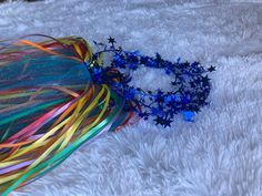 Rainbow - Etsy Multicolor Carnival Party Supplies, Multicolor Carnival Party Supplies Gift, Mermaid Theme Birthday, Star Garland, Blue Sparkles, Cute Packaging, Blue Star, Party Hats, Dark Pink