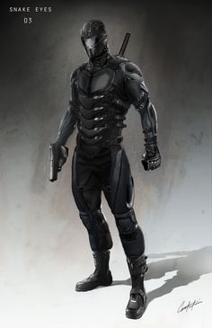 G.I. Joe: Retaliation Concept Art and Costume Design by Constantine Sekeris Snake Eyes Gi Joe, Arte Ninja, Body Armour, Ninja Art, Concept Art World