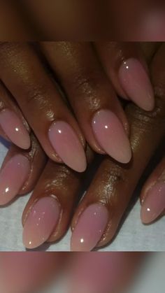 Milky Nails, Pink Ombre Nails, Shaped Nails, Rose Nails