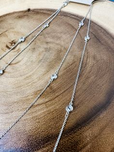 51" LengthAll of our jewelry is lead, nickel, alloy free and hypoallergenic. Zirconia Necklace, Cubic Zirconia Necklace, Cubic Zirconia, Silver