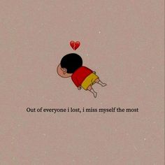 an image of a boy falling down with the caption out of everyone lost, i miss myself the most