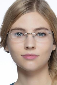 Glasses For Oval Faces, Rimless Eyeglasses, Prescription Glasses Frames, Womens Glasses Frames, Metal Eyeglasses, Attractive Eyes, Eyeglasses Frames For Women, Fashion Eye Glasses