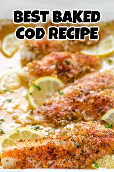 This Baked Cod recipe is the perfect easy weeknight dinner! It's made with fresh cod fillets seasoned to perfection, then baked until tender and flaky. It's made with simple ingredients that give so much flavor! Baked Cod Recipes Healthy | Cod Recipes Oven | Best Cod Recipes | Seafood Recipes | Cooking Recipes | Easy Baked Fish | Dinner Recipes | Cod Fillet Recipes | Healthy Cod Recipes | Greek Cod Fish Recipes, Cod Pieces Recipe, Healthy Cod Recipes, Cod Filet Recipes, Baked Fish Dinner, Cod Recipes Oven, Alaskan Cod Recipe, Fish Recipes Pan Seared, Easy Baked Cod