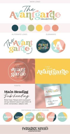 several different font styles and colors