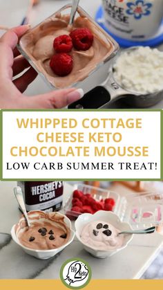 whipped cottage cheese keto chocolate mouse low carb summer treat