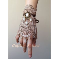 Pearl Cosplay, Lace Cuff Bracelet, Gothic Bracelet, Pearl Cuff Bracelet, Pearl Cuff, Steampunk Accessories, Jewelry Diy Bracelets