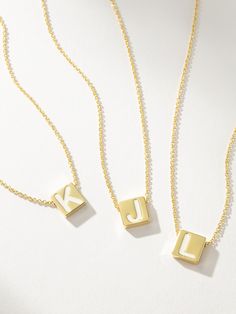 If there’s always an initial necklace in your stack, you need our Bold Letter Necklace. This block letter necklace brings a pop to your stack with its white lettering detail. Layer with our Textured Stud Necklace for a simple, everyday look. For a fully personalized look, shop our Initial Jewelry. | Gold Bold Letter Block Pendant Necklace with Initial A | Women's Jewelry by Uncommon James Trendy Personalized Initial Necklace For Everyday, Minimalist Everyday Initial Necklace With Letter Beads, Trendy Everyday Initials Name Necklace, Everyday Trendy Initials Name Necklace, Everyday Initial Necklace With Letter Beads, Minimalist Monogram Necklace, Minimalist Everyday Necklaces With Letter Beads, Minimalist Initial Necklace With Letter Beads, Minimalist Letter Necklaces For Everyday