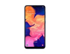 the new samsung galaxy m10 is shown in black, with an orange and pink background