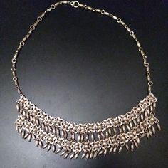 This Is A Rare Unique Sterling Silver Marked 925 Necklace. It May Be From The Art Deco Period I Am Not Sure And The Person I Bought It Off Did Not Know The History Of The Necklace. Its Beautiful And Cleans Up Quick And Easy If You Dip It Its So Old I Like To Use The Sterling Cloth Cleaner And Its Much More Difficult And Time Consuming With All These Parts U Will Recieve A Polished Piece When You Buy It Of Course! Oh And It Is Approx 15"-16" I Would Guess I Just Put It Away. I Will Check Later. I Art Deco Hallmarked Sterling Silver Necklaces, Vintage Multi-strand Silver Chain Necklace, Art Deco Period, See Picture, Vintage Sterling Silver, Layered Necklaces, Womens Jewelry Necklace, Womens Sizes, Take That