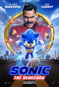 the movie poster for sonic the hedgehog