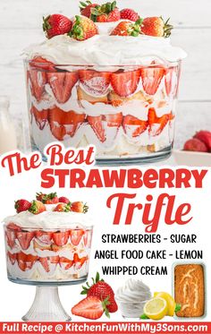 the best strawberry trifle recipe is on display