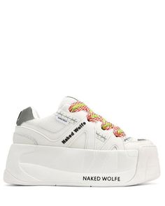 https://nakedwolfe.com/products/slider-white Naked Wolfe, Cute School Stationary, Icon Style, Custom Design Shoes, Panel Moulding, Barbed Wire, Wedge Sneakers, White Trainers, White Sneakers