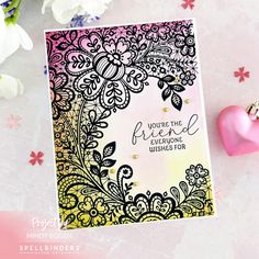 an ornate card with the words you're the friend that wishes for