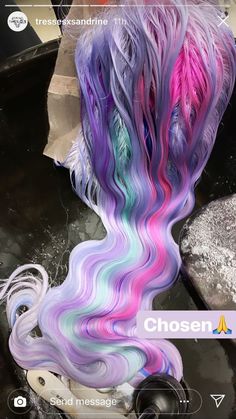 pinterest @ mnnxcxx Frontal Ideas, Hair Colour Design, Mermaid Hair Color, Color Wigs, Cute Hair Colors, Creative Hair Color, Multicolored Hair, Pretty Hair Color