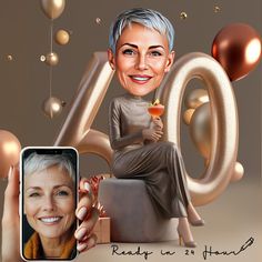 Celebrate your or your loved one's milestone in style with a custom 60th birthday caricature portrait! This high-style, fashionable caricature is personalized from your photo and crafted in stunning detail. Available as a high-resolution digital download, perfect for printing up to 24x36 inches at 300dpi. Whether for yourself or as a gift, this elegant, made-to-order caricature will add a personal touch to any special occasion. HOW TO ORDER:  1 - Place Your Order: Add to cart and checkout. 2 - Send Your Photo: Send a high-resolution photo via Etsy Message. 3 - Creation Process: We will create your portrait within 24 HOURS. 4 - Approval: Receive a sample for approval to ensure you're satisfied. 5 - Digital Download: Get a high-resolution download optimized for 24x36 inches, 300 DPI. We work Birthday Caricature, Caricature Gifts, 60 Year Old Woman, Caricature Portrait, Personalized Caricature, Caricature From Photo, Old Woman, 1 Place, High Resolution Photos