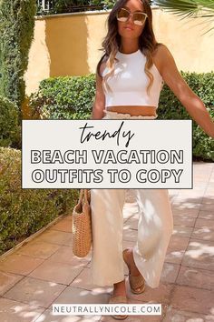 Shein Cruise Outfits, Neutral Beach Outfits, Beach House Outfit, Beach Outfits Women Vacation, Beach Trip Outfits, Chic Swimwear, Tropical Vacation Outfits, Beach Outfit For Women, Florida Outfits