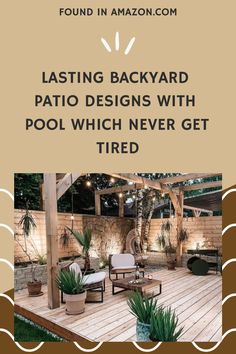 the backyard patio design with pool which never get tired - found in amazonon com