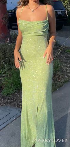 Spaghetti Straps Sparkly Long Evening Prom Dresses, Mermaid Custom Pro – MarryLover Prom Dresses Mermaid, Mermaid Prom Dress, Stunning Prom Dresses, Custom Prom Dress, Floor Length Prom Dresses, Dresses Mermaid