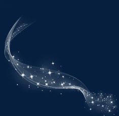 a blue background with white stars and a curved line on the left side, in the middle