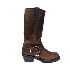 These Double H Tall Brown Leather Boots Are The Perfect Blend Of Rugged Durability And Classic Western Style. Designed With A Square Toe, These Boots Offer Both Comfort And A Modern Look, Making Them A Versatile Addition To Any Wardrobe. Crafted From High-Quality Leather, They Boast A Rich Brown Finish That Only Gets Better With Time. Available In A Men's Size 6 Or Women's Size 7.5, These Boots Are Made To Fit Perfectly And Provide Lasting Comfort. Whether You're Hitting The Trails Or Heading Ou Bridle Leather Moto Boots With Round Toe, Leather Moto Boots With Steel Toe And Round Toe, Leather Moto Boots With Steel Toe, Moto Boots With Bridle Leather And Leather Sole, Western Boots With Bridle Leather And Round Toe, Western Bridle Leather Boots With Round Toe, Western Oiled Leather Moto Boots With Round Toe, Leather Steel Toe Boots, Leather Steel Toe Boots With Round Toe