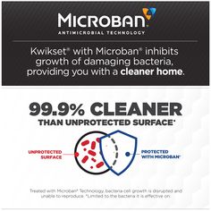 the info sheet shows how microban products are used to protect against germs