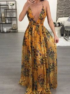 Boho Mode, Backless Long Dress, Bohemian Style Dresses, Beach Dresses Summer, Bohemian Maxi Dress, Maxi Dresses Casual, Boho Maxi Dress, Long Maxi Dress