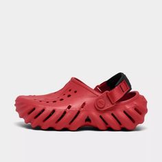 Little Kids' Crocs Echo Clog Shoes Varsity Red 208190 6wc Brand New With Tag Sz J1 / J2 / J3 Slip-on Round Toe Sports Sandals, Breathable Closed Toe Casual Clogs, Casual Breathable Closed Toe Clogs, Red Breathable Flat Sneakers, Non-slip Clogs With Round Toe For Outdoor, Non-slip Round Toe Clogs For Outdoor, Casual Breathable Clogs With Round Toe, Red Round Toe Sandals For Outdoor, Red Round Toe Sandals With Rubber Sole