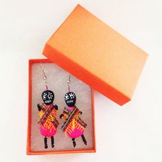 Mexican handmade earrings to wear on day of the dead, DIA DE LOS MUERTOS, Be original and fun today by wearing them or just give a nice present to your friends. These beautiful handmade earrings wont be unnoticed in the crowd, they are limited edition, hand-painted, mexican craftsmanship, Handmade Earrings For Day Of The Dead, Bohemian Earrings For Halloween Gift, Bohemian Halloween Earrings As Gift, Bohemian Halloween Gift Earrings, Artsy Beaded Earrings For Pierced Ears As Gift, Multicolor Halloween Earrings For Gift, Multicolor Halloween Earrings Gift, Handmade Halloween Earrings Gift, Handmade Fun Beaded Earrings For Gifts