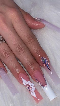 Quinceanera Nails, Acrylic Nails Nude, Acrylic Toe Nails, Simple Acrylic Nails, Long Acrylic Nails Coffin, Acrylic Nails Coffin Pink, Unique Acrylic Nails, Long Square Acrylic Nails, White Nail