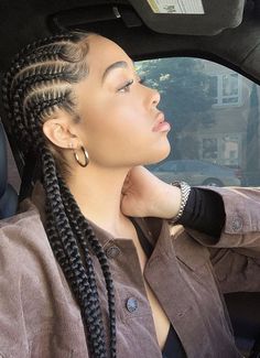 دورة شهرية, Goddess Braids Hairstyles, Tristan Thompson, Jordyn Woods, Braided Cornrow Hairstyles, Feed In Braid, Natural Hair Braids