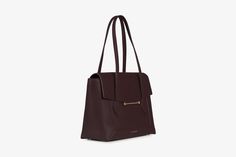 Strathberry - Mosaic Tote - Burgundy | Strathberry Eduardo Paolozzi, Understated Style, Office Look, Mosaic Designs, Stylish Bag, The Works, Bag Straps, Small Bags, Leather Craft