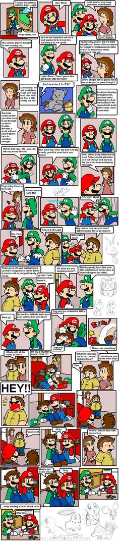 the storyboard for mario and luigi's adventure in super mario world, which is also