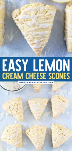 Lemon Cream Cheese Scones Cream Cheese Scones Recipe, Tender Scones, Cream Cheese Scones, Cheese Scones Recipe, Lemon Scones Recipe, Cheese Scone Recipes, Gluten Free Brunch