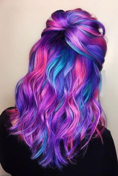 Rainbow Hair Colors, Hair Color Purple, Hair Color For Women