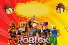 the roblox movie poster is shown with legos in front of an orange and yellow background