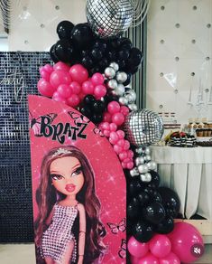 Bratz 18th Birthday Party, Bratz Dolls Party Decorations, Bratz Backdrop, Bratz Dolls Birthday Party Theme, Bratz Birthday Party Ideas Decoration, Bratz 30th Birthday Party, Bratz Party Theme Decorations, Bratz Themed Birthday Party Decorations