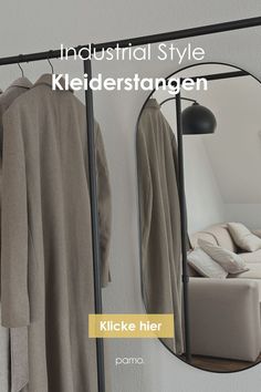 an industrial style kleiderstrangen is featured in this ad