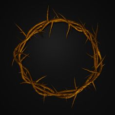 a crown of thorns on a black background