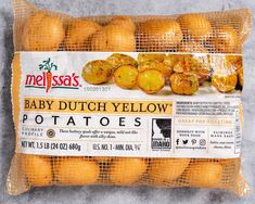 a bag of baby dutch yellow potatoes