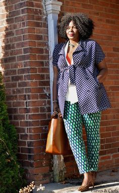 Print Mixing, Afro Fashion, Wardrobe Consultant, Bag Zara, Plus Size Fall Outfit, White Vest, Mixed Prints, Let Her Go