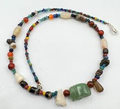 The Beautiful Glass, Carnelian Agate Etc. Beads Necklace Along With Small Probably Aventurine Jade Elephant Figure As Bead Pendant Probably From Ancient South East Asian Cultures. Size Details Pictures Are Listed Above. Good Conditions As Shown In The Pictures. We Provide Fast And Free Shipping Service World Wide To Our Customers .We Ship Mostly Via Fedex And DHL. If You Have Any Questions Please Feel Free To Send Us Message. Artisan Jade Beaded Necklaces With Gemstone Beads, Jade Elephant, Holly Hobby, South East Asian, Carnelian Agate, Elephant Necklace, Details Pictures, Bead Pendant, East Asian